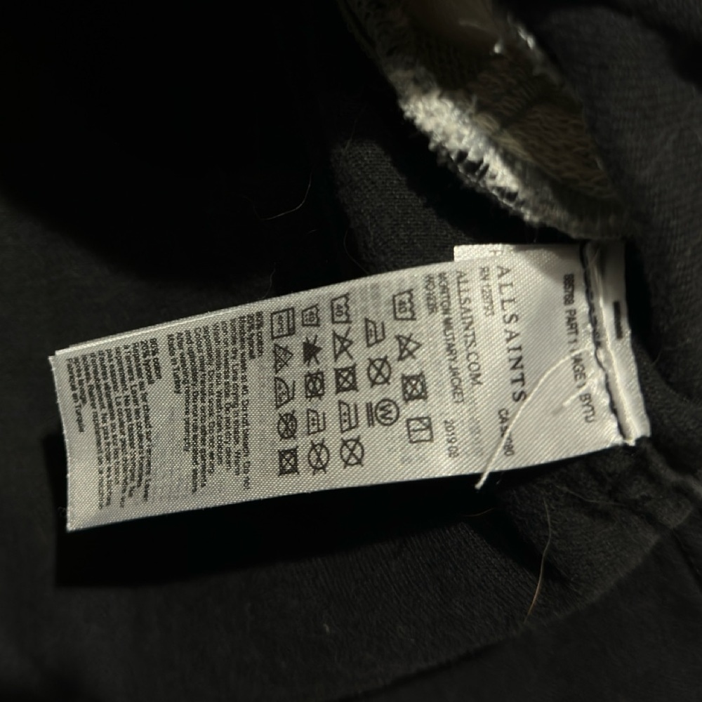 NWT ALLSAINTS Morton Mixed Media Military Jacket size XS/S - Picture 8 of 8
